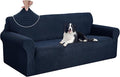 U-NICE HOME Stretch Couch Cover Sofa Cover Sofa Slipcover Furniture Protector for 4 Cushion Couch Sofa Pet Friendly(Oversized Sofa, Navy)