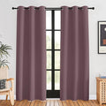 NICETOWN Blackout Curtains for Bedroom, Dry Rose, 42 W by 80 L, Set of 2, Thermal Insulated Curtains & Drapes with Grommet Top for Living Room, Privacy Window Treatment Draperies