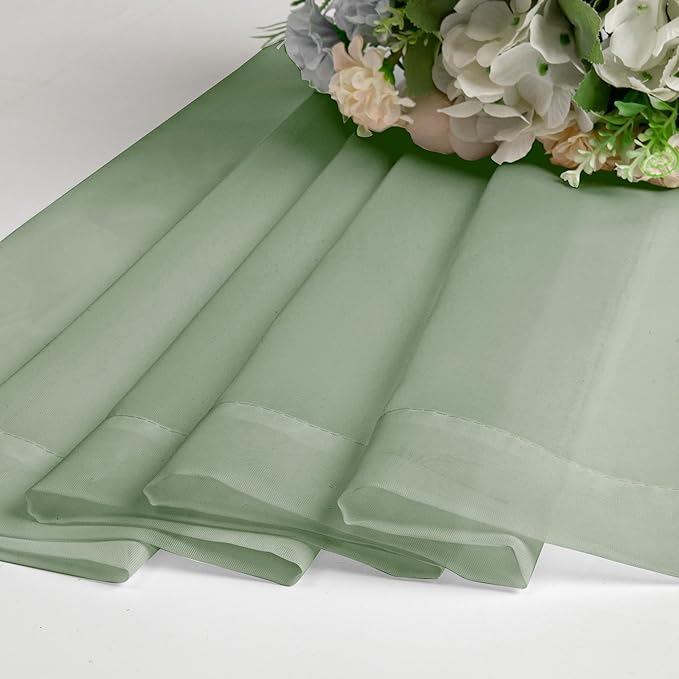OWENIE Sheer Curtains, Sage Green Sheer Curtains 78 inch Length 2 Panels Set, Rod Pocket Voile Fimly Sheer Drapes for Living Room/Bedroom, 2pcs, Each 42" W x 78" L