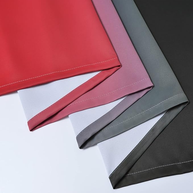 Yakamok Blackout Ombre Black and Red Curtains for Bedroom, Gradient Room Darkening Curtains, Grommet Thermal Insulated Full Light Blocking Window Drapes/Curtain for Living Room,52 x 36 Inch,2 Panels