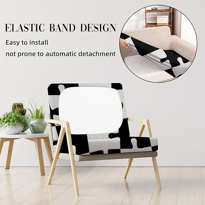 Outdoor Cushion Covers Set,8PCS Patio Furniture Couch Seat Slipcovers, Replacement for Sofa Sectional Chair(Cover，Only)