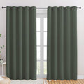 NICETOWN Room Darkening Draperies Window Curtain Panels, Thermal Insulated Grommet Room Darkening Curtains for Bedroom (Dark Mallard, 2 Panels, W70 x L84 -inch)