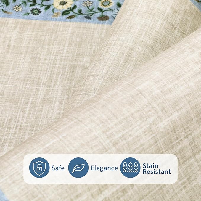 GarveeHome Entryway Rug 2x6 Modern Bordered Runner Rug Washable Kitchen Runners for Hallway Non-Slip Low-Pile Soft Carpet Floral Print Bathroom Mat for Bedroom Laundry Room, Beige