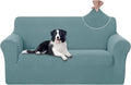 U-NICE HOME Oversized Stretch Loveseat Couch Cover Sofa Covers Washable Sofa Slipcover Furniture Protector for 2 Cushion Couch Sofa Pet Friendly, Light Blue