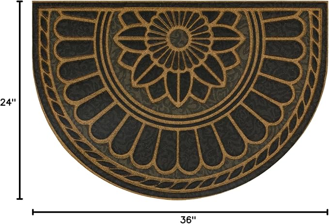 Mohawk Home Swirl Style Casual Ornamental Charcoal 2' X 3' All Weather Outdoor Door Mat Perfect for Porch, Garage