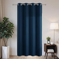 Joydeco Blackout Patio Sliding Door Curtains 72 Inches Long, Grommet Privacy Room Divider Curtains, Extra Wide Thermal Blackout Drapes for Bedroom Living Room (Navy Blue, 60Wx72L, 1 Panel)
