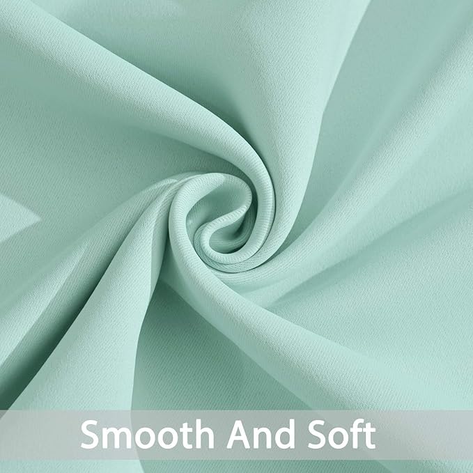 Yakamok Blackout Curtains for Bedroom，Thermal Insulated Room Darkening Drapes for Living Room, Set of 2 Panels (Aqua,38 x 36Inch)