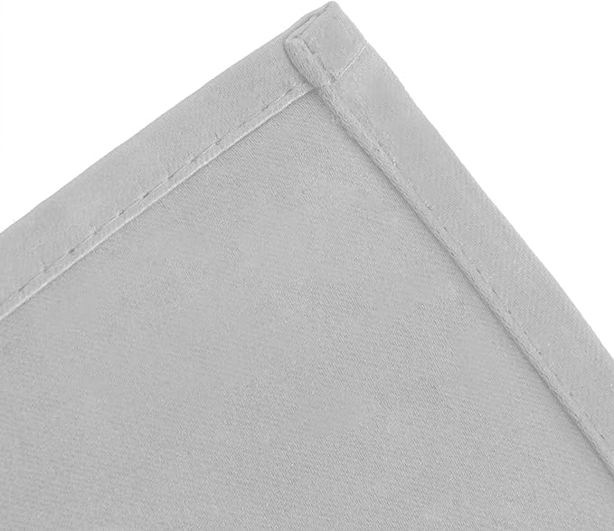 LEMOMO Blackout Curtains 66 x 54 Inch Long Light Grey Curtains Set of 2 Panels Room Darkening Curtains for Bedroom and Living Room