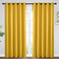 Yakamok Blackout Curtains Room Darkening Thermal Insulated with Grommet Window Curtain for Bedroom/Living Room(62Wx84L inch, Mustard Yellow, 2 Panels)
