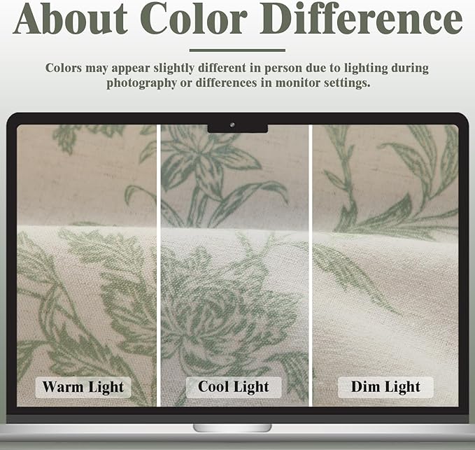 Floral Blackout Curtains Sage Green Printed Curtains Floral Blackout Curtains Farmhouse Boho Cottagecore Spring Curtains for Bedroom Modern Living Room