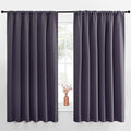 NICETOWN Blackout Curtains for Bedroom, Blackout Curtain Panels, Greyish Purple, 1 Pair, 70 by 63-inch, Window Treatment Energy Saving Thermal Insulated Solid Rod Pocket Blackout Drapes/Draperies