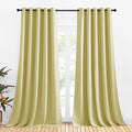 NICETOWN Blackout Curtain Panels for Bedroom, 2 Panels, W70 x L95-inch, Paler Yellow, Thermal Insulated Grommet Top Blackout Draperies and Drapes for Basement