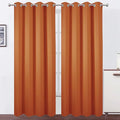 LEMOMO Blackout Curtains 66 x 84 inch/Orange Curtains Set of 2 Panels/Thermal Insulated Room Darkening Bedroom Curtains