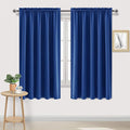 DWCN Blackout Curtains for Bedroom – Rod Pocket Thermal Insulated Noise Reducing Noise Reducing Drapes for Living Room, W 60 x L 63 Inch, 2 Panels, Classic Blue
