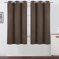 LEMOMO Chocolate Brown Thermal Blackout Curtains/38 x 63 Inch/Set of 2 Panels Room Darkening Curtains for Bedroom