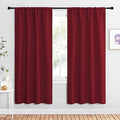 NICETOWN Christmas Burgundy Red Blackout Curtains 72 inches Long, Privacy Room Darkening Drapes for Doorways, Loft (Set of 2, 42 inches by 72 Inch)