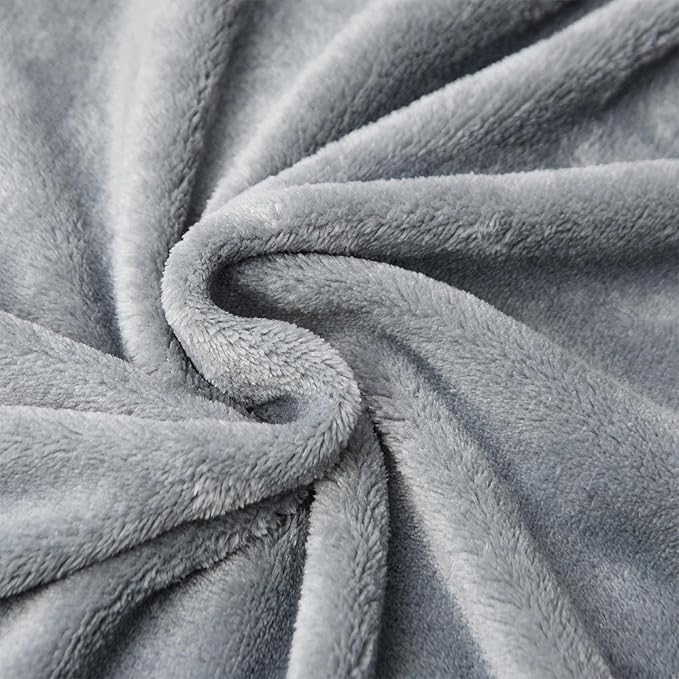 KMUSET Kids Blanket for Boys Girls 30x40 inches, Soft Cozy Fuzzy Swaddle Throw Blanket, Small Fleece Blanket for Crib Stroller, Grey