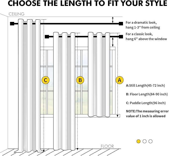 MIULEE Dark Mallard Blackout Curtains for Bedroom Living Room 63 Inches Long 2 Panels, Thermal Insulated Room Darkening Drapes Solid Grommet Noise Reduction Light Blocking Window Treatments 40x63 Inch