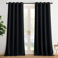 NICETOWN Room Darkening Draperies Curtains Panels, 2 Panels Black W52 x L102