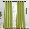 NICETOWN Fresh Green Blackout Curtains 120 inches Length for Living Room, 2 Panels, 55" Wide, Thermal Insulated Long Drapes for Large Window