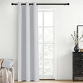 Yakamok 84 Inch Length Room Darking Curtains for Bedroom, Light Blocking Drapes Room Darkening Thermal Insulated Solid Grommet Panels for Living Room(38Wx84L, Greyish White, 1 Panel)