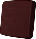 Leather Look Couch Cushion Covers Sofa Seat Slipcovers Sets Couches Furniture Protector for Sectional Armchair Loveseat Pets Kids Stretch Spandex Fabric (1 Cushion Armchair, Burgundy)