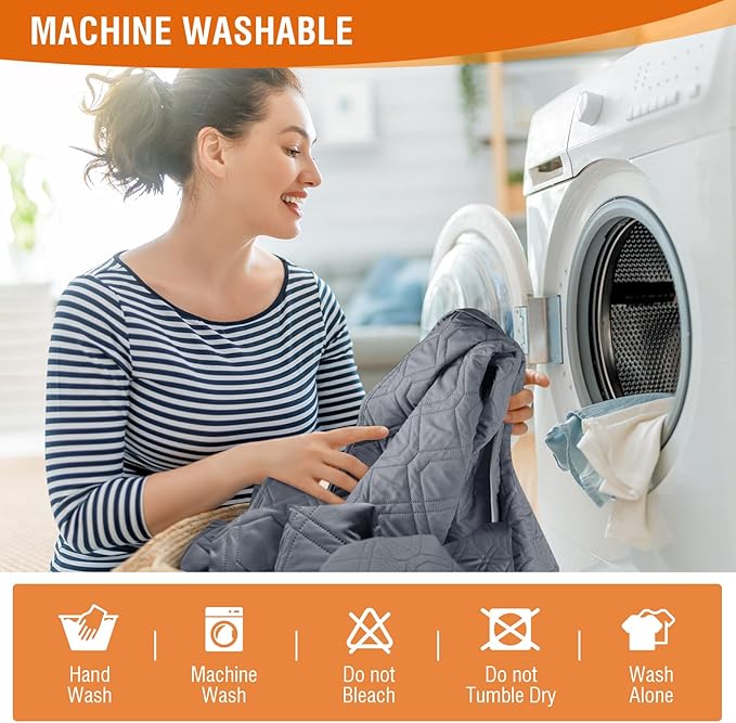 VANSOFY Waterproof Recliner Couch Covers, Sofa Covers 1-Piece Washable Reclining Sofa Cover Non-Slip Furniture Protector with Elastic Straps Pocket for Dogs, Pets(Dark Gray,2 Seater)