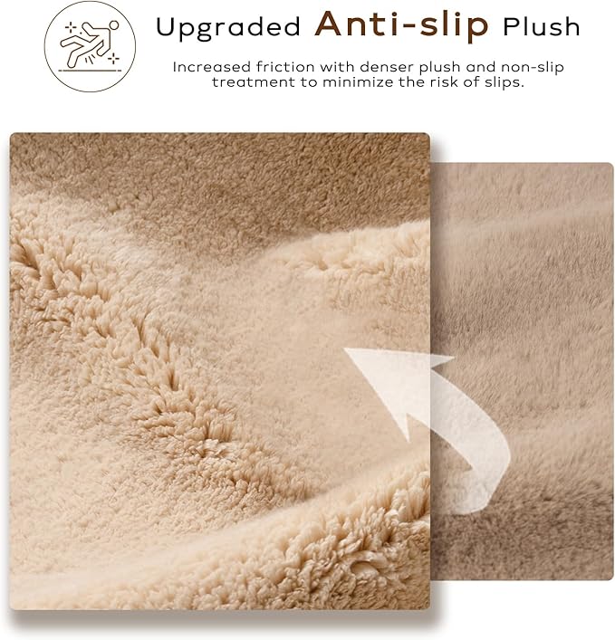 Ashler Faux Fur Rug, Ultra Soft Faux Rabbit Fur, Pink Area Rugs, 5 x 7 Feet Rectangle, Machine Washable Nursery Decor Throw Rugs for Bedroom, Kids Room, Living Room