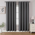 CUCRAF Light Grey Blackout Curtains 72 inch Length 2 Panels Set, Rod Pocket Room Darkening Drapes for Bedroom Living Room, Insulated Thermal Light Blocking Window Curtain (W52 x L72 Inch)