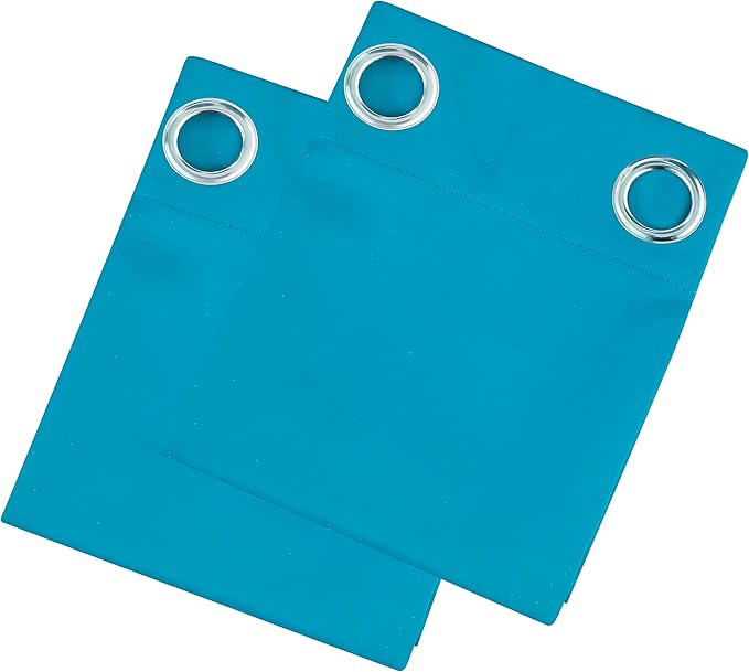 LEMOMO Teal Thermal Blackout Curtains/42 x 95 Inch/Set of 2 Panels Room Darkening Curtains for Bedroom