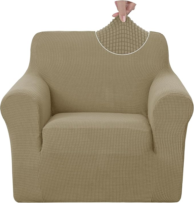 U-NICE HOME Recliner Chair Covers Stretch Couch Cover Sofa Cover Sofa Slipcover Furniture Protector for Chair Cover Pet Friendly(Armchair, Sand)