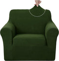 U-NICE HOME Stretch Recliner Chair Cover, Pet Friendly Armchair Slipcover Furniture Protector, Washable Couch Cover, Bronze Green