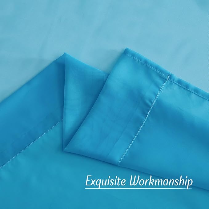 NICETOWN Sheer Window Curtains Sweep to Floor, Grommet Airy and Breathable Soft Voile Sheer Drapes with Light Filtering for Living Room/Bedroom, Teal, W54 x L108, 2 Panels