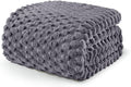 Exclusivo Mezcla Fleece California King Blanket for Bed, Oversized Fuzzy Grey Bed Blankets, Soft Cozy Plush Sofa Throws for All Seasons, 120x120 Inches