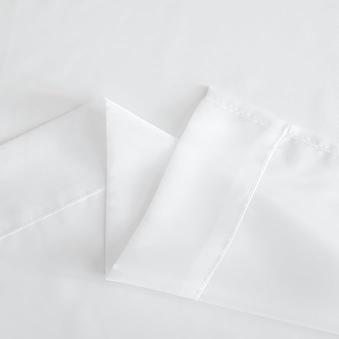NICETOWN Voile White Sheer Curtains 84 inches Long for Sliding Glass Door, Grommet Casual Airy & Elegant Extra Wide Window Treatments for Bedroom/Living Room, W66 x L84, 2 Panels