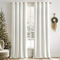 MIULEE Velvet Curtains Pure White Elegant Grommet Curtains Thermal Insulated Soundproof Room Darkening Curtains/Drapes for Classical Living Room Bedroom Decor 52 x 84 Inch Set of 2