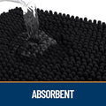 70x46 Dog Door Mat for Muddy Paws – Black