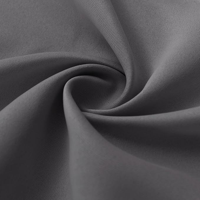 RYB HOME 2 Panels Blackout Doorway Curtains, Thermal Insulated Privacy Rod Pocket Easy Installation Drapes for Living Room Bedroom Dining Room, Width 34 by Length 80, Grey