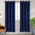 BGment Blackout Curtains for Bedroom - Grommet Thermal Insulated Room Darkening Curtains for Living Room, Set of 2 Panels, Each 46 x 84 Inch, Navy Blue