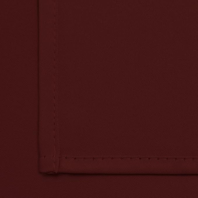 Yakamok Blackout Curtains Room Darkening Thermal Insulated Window Panels,Solid Grommet Top Drapes for Bedroom/Living Room(62Wx84L, Burgundy Red, 2 Panels)