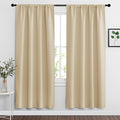 RYB HOME Extra Wide Curtains for Bedroom Living Room 72 inches Long, Thermal Insulated Privacy Drapes for Nursery Home Theater Dining Room, Width 62 by Length 72, Biscotti Beige, 2 Panels
