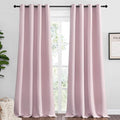 NICETOWN Baby Pink Blackout Curtains 120 inches Length for Living Room, 2 Panels, 55" Wide, Thermal Insulated Long Drapes for Large Window