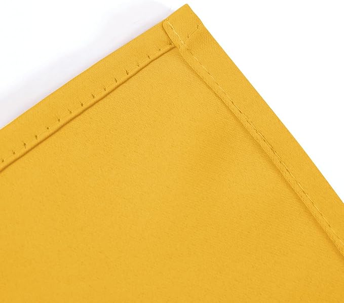 LEMOMO Blackout Curtains 66 x 72 Inch Long Yellow Curtains Set of 2 Panels Room Darkening Curtains for Bedroom and Living Room