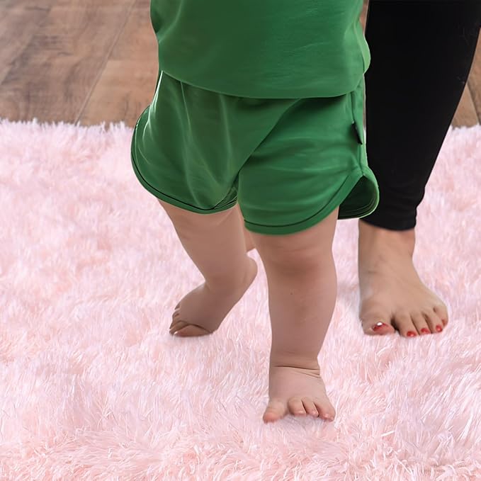 Soft Shag Runner Rugs for Girls Bedroom, 2x6 Pink Fluffy Throw Area Rug Non Slip for Hallways Kids Bedside Dorm, Long Shaggy Furry Carpet for Nursery Living Room