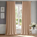 MIULEE Blush Beige Velvet Curtains 96 inches - Luxury Blackout Curtains for Bedroom Living Room Thermal Insulated Super Soft Window Drapes Rod Pocket & Back Tab, W52 x L96 inches, 2 Panels