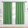 NICETOWN Blackout Curtains for Living Curtains, Froest Green, 1 Pair, 34-inch W x 72-inch L, Home Decorations Thermal Insulated Solid Pole Top Blackout Drapes for Living Room