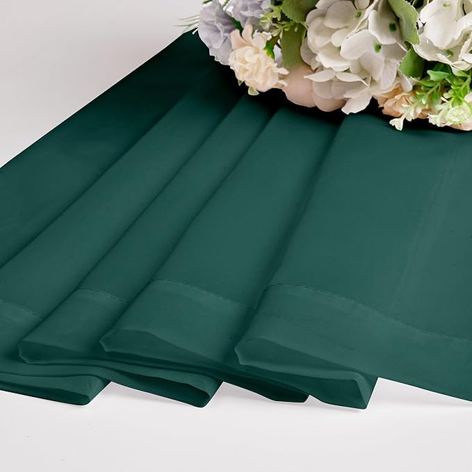 OWENIE Green Sheer Curtains 72 Inches Long 2 Panels Set for Christmas Decoration, Light Filtering Sheer Curtain Rod Pocket Clear Drapes for Living Room Bedroom Window Sliding Door, Each 42 x 72 Inch
