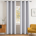 MIULEE Room Darkening Curtains, Thermal Insulated Drapes Solid Window Treatment Set Light Blocking Blackout Curtain for Living Room 2 Panels 42 x 84 inch, Greyish White