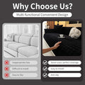 Velvet Couch Cover – 1PC, Black, 35.4"×63", Plush Sectional Sofa Cover