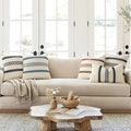 Navy Blue Set of 2 Boho Decorative Pillow Covers (18x18 Inch) – 18x18in
